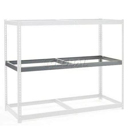 GLOBAL INDUSTRIAL Additional Shelf, Double Rivet, No Deck, 72inW x 30inD, Gray 601259